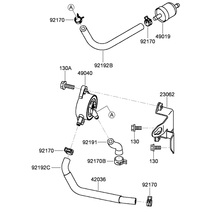Fuel Tank and Valve Assembly  Kawasaki FH680V-BS39
