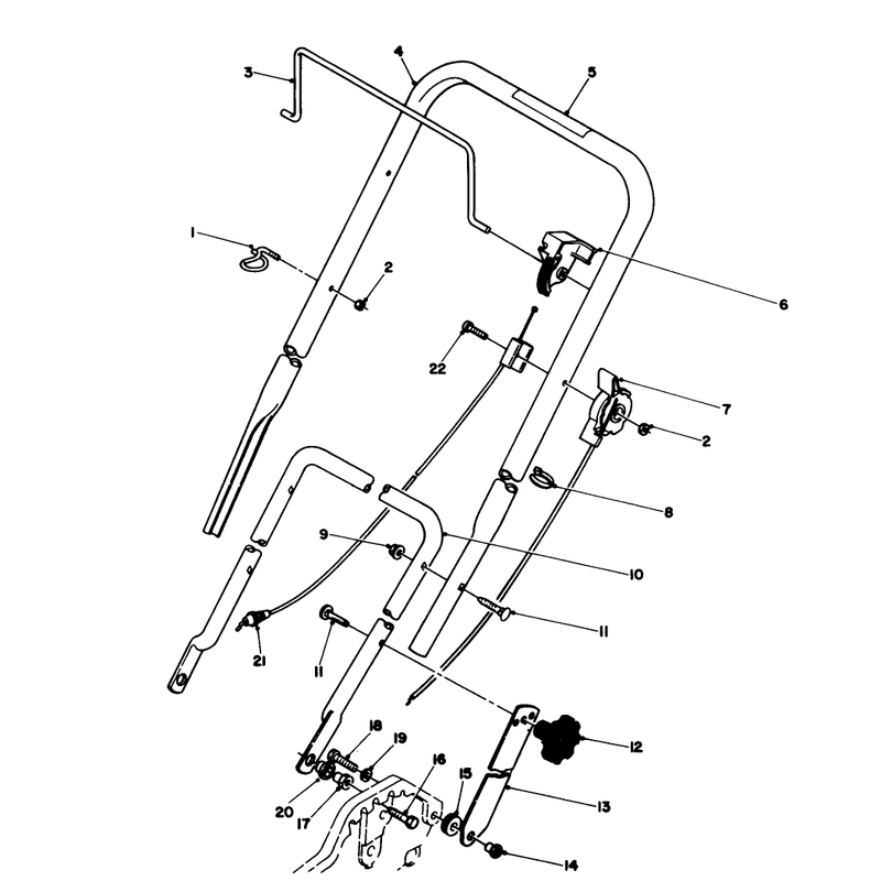 Handle and Throttle Control Assembly
