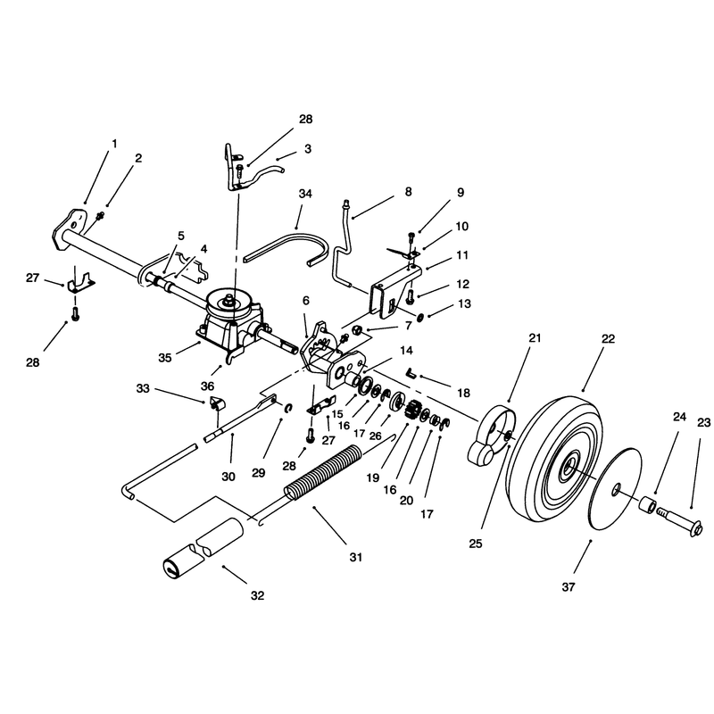 Sp Rear Axle Assembly