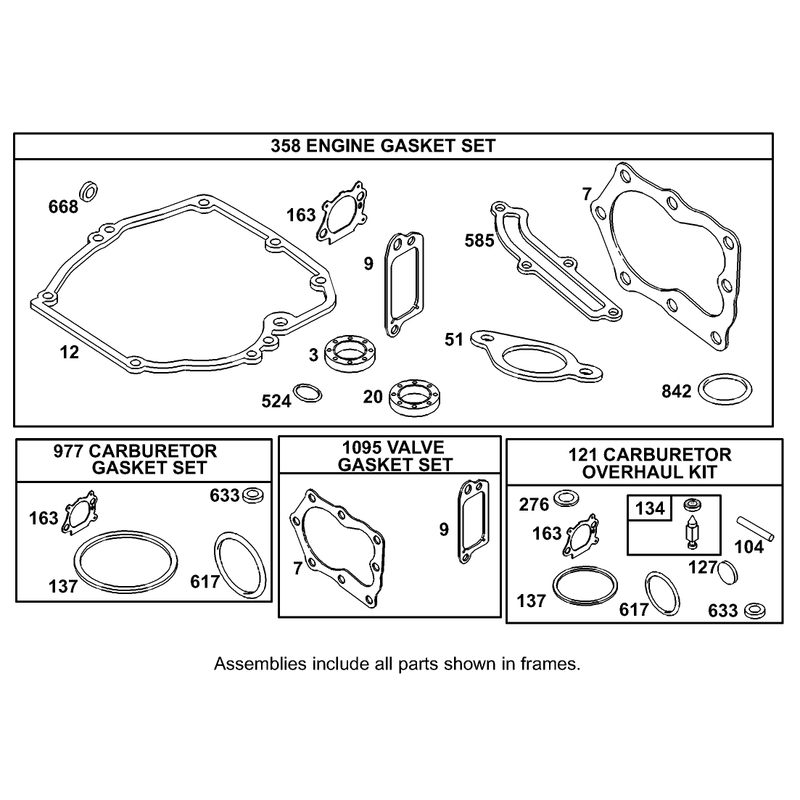 Gasket Assembly Briggs and Stratton Model 12F802-1770-B1