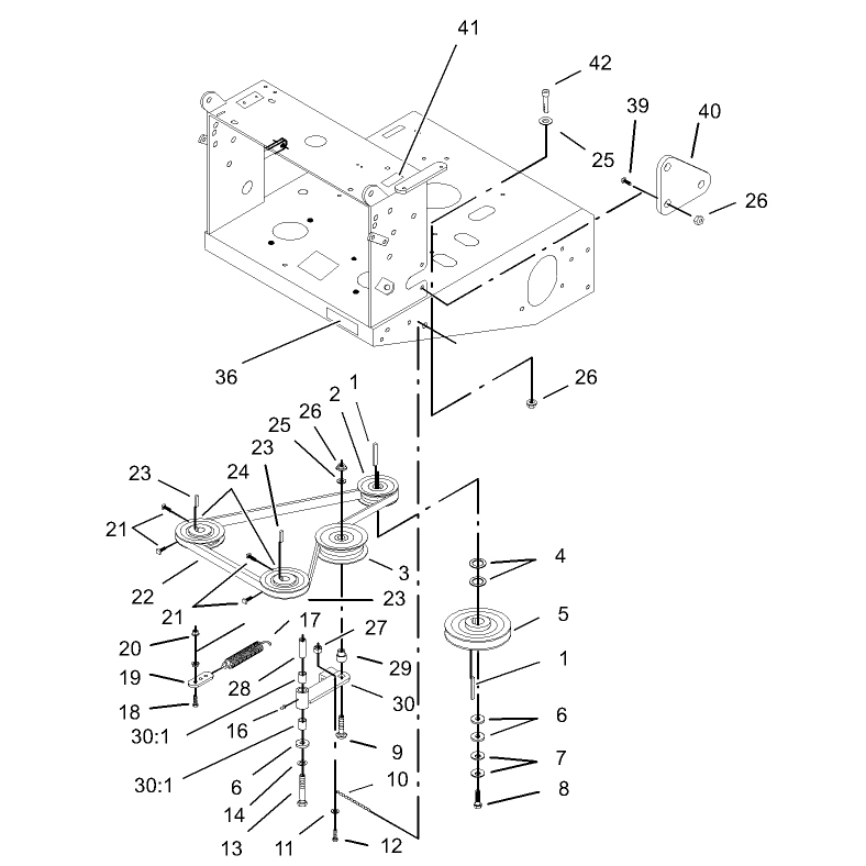 Transmission and Drive Pulley Assembly
