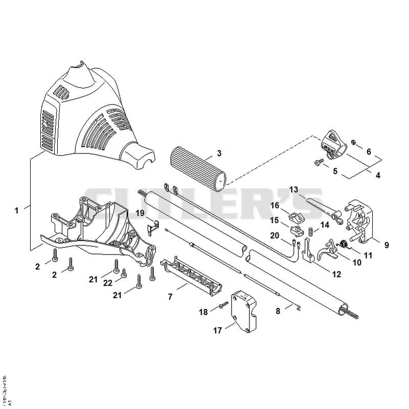Engine housing (Loop handle) USA, CDN, AUS