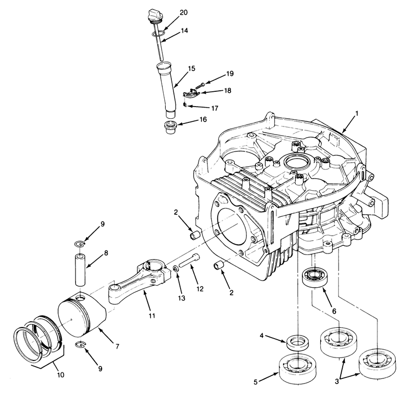 14hp Engine Cylinder Block Assembly