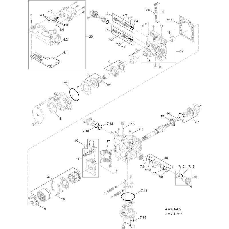 Hydrostat Pump Assembly No AU8PH60051