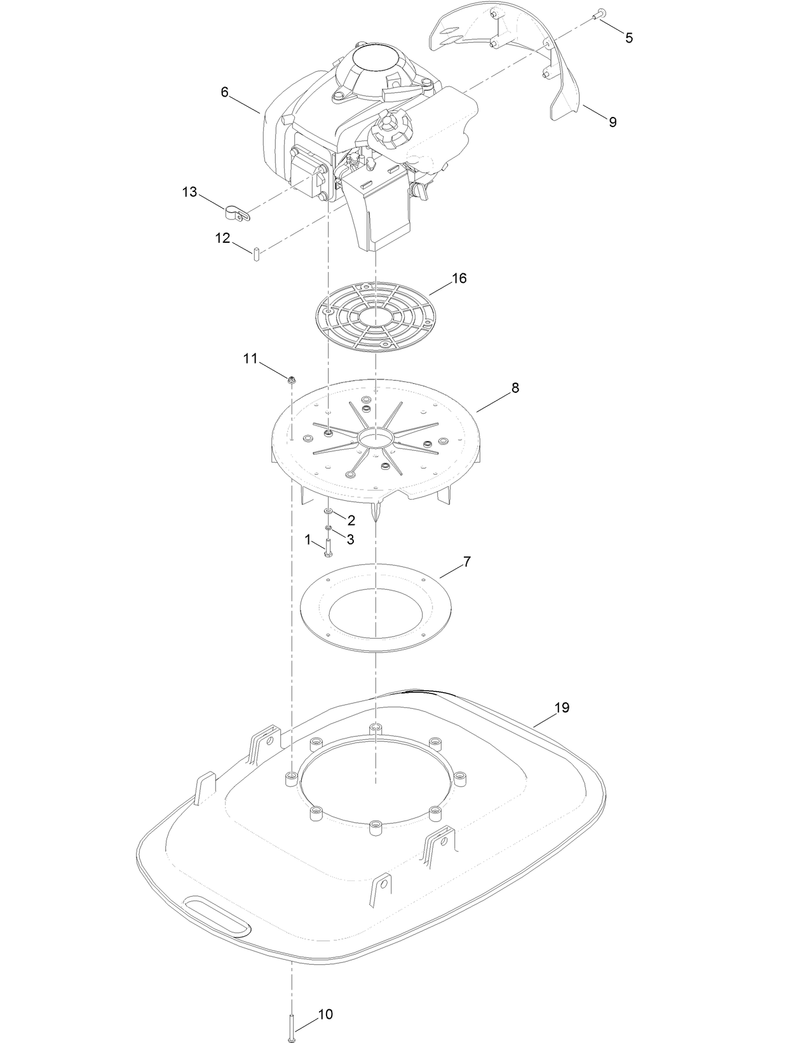 Engine and Deck Assembly