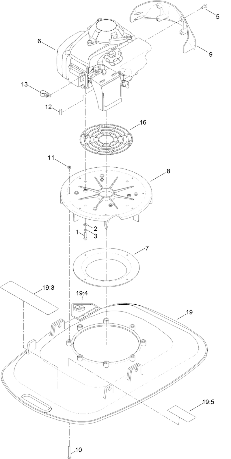 Engine and Deck Assembly