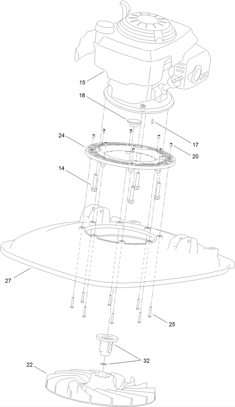 Engine and Deck Assembly
