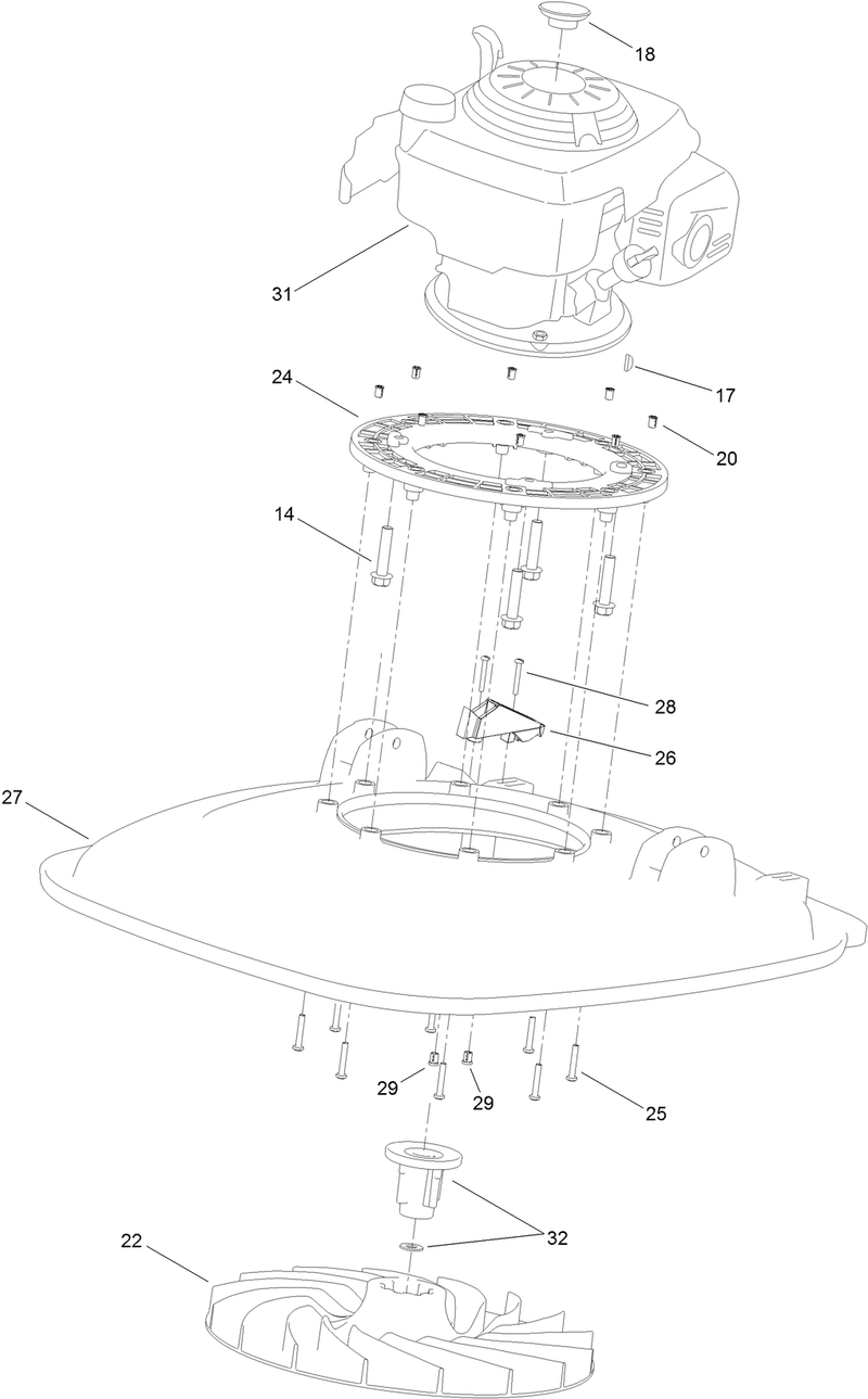 Engine and Deck Assembly