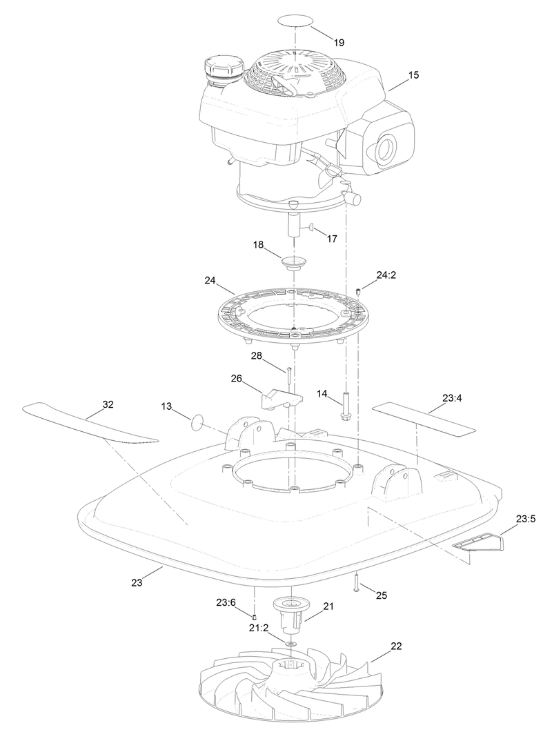 Engine and Deck Assembly