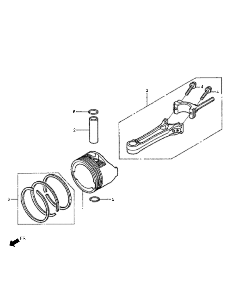 Piston and Connecting Rod Assembly