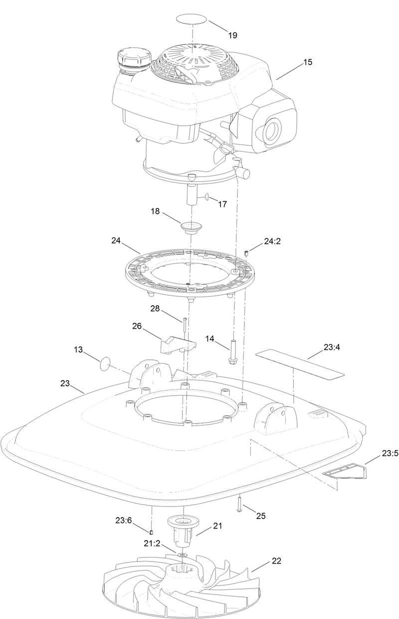 Engine and Deck Assembly