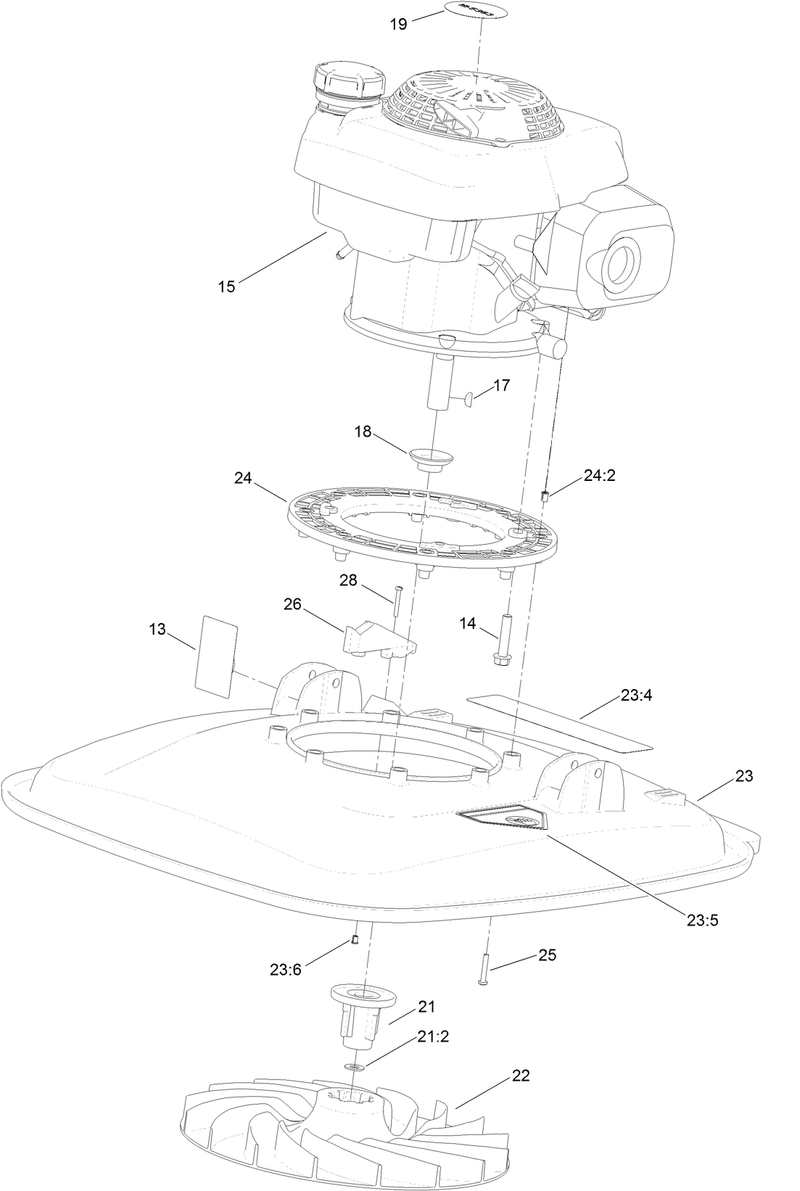 Engine and Deck Assembly