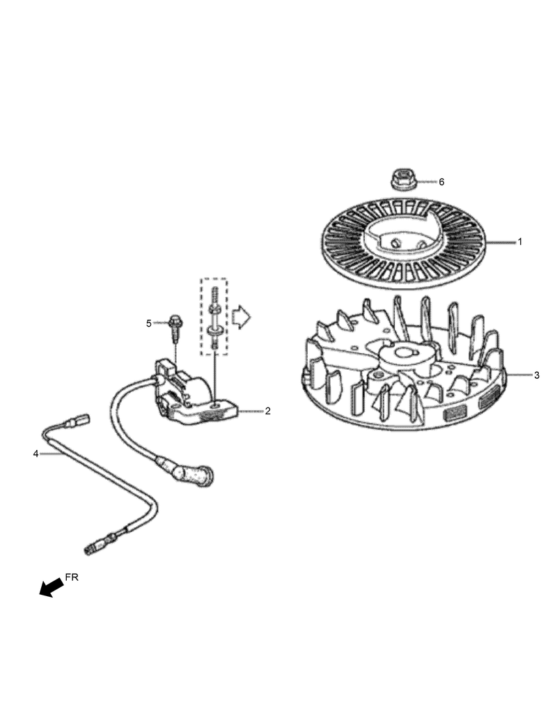 Flywheel and Ignition Coil Assembly