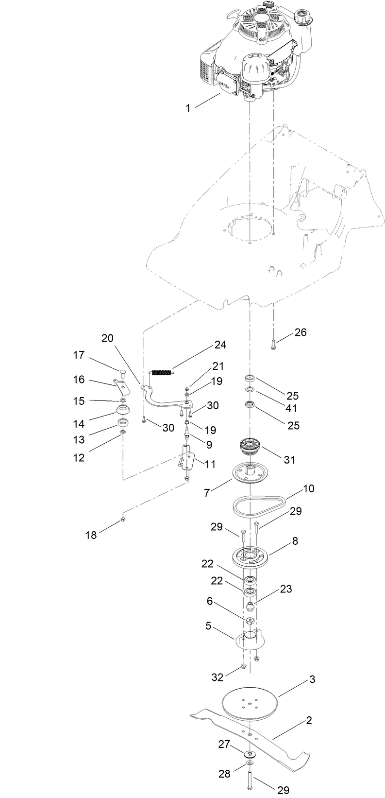 Engine and Blade Assembly