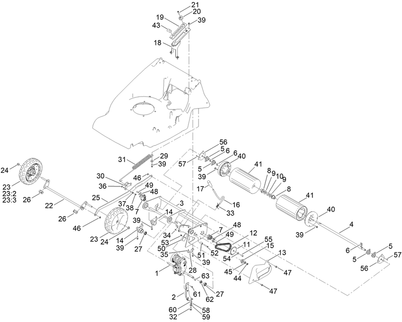 Traction and Height of Cut Assembly