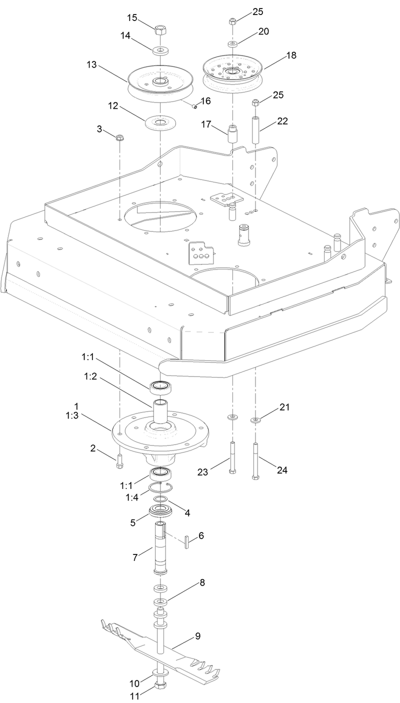 Spindle and Blade Assembly