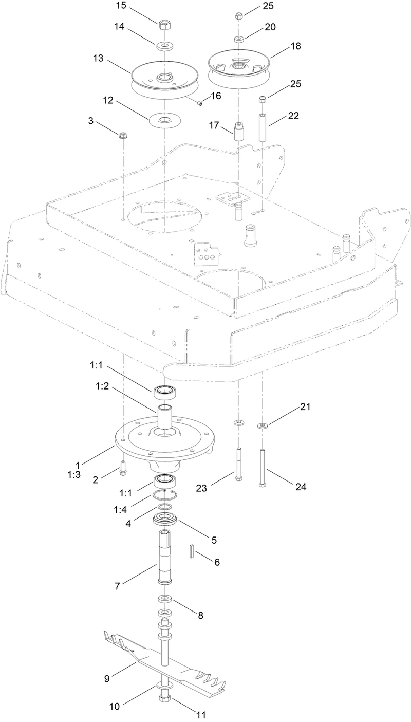 Spindle and Blade Assembly
