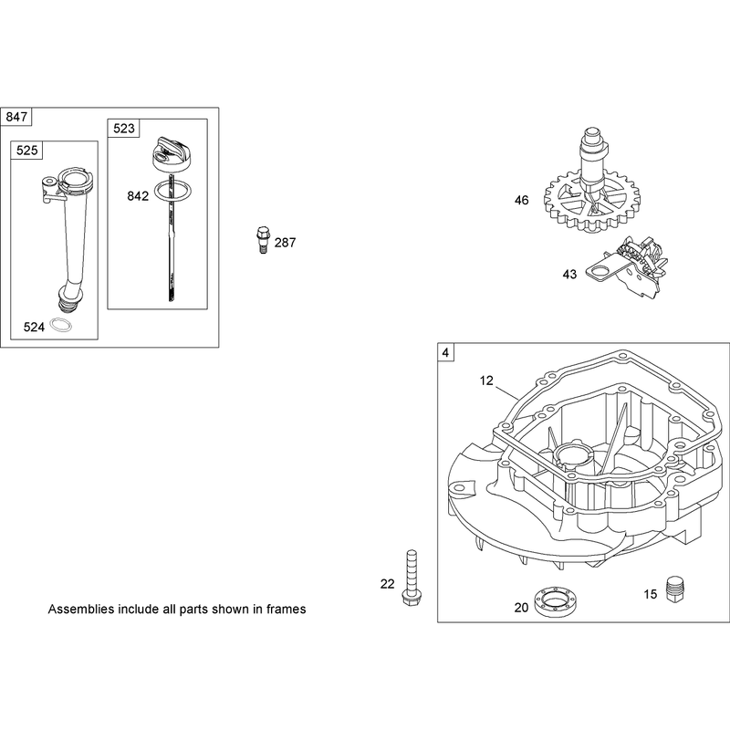 Crankcase Assembly Briggs and Stratton 122602-0207-B1