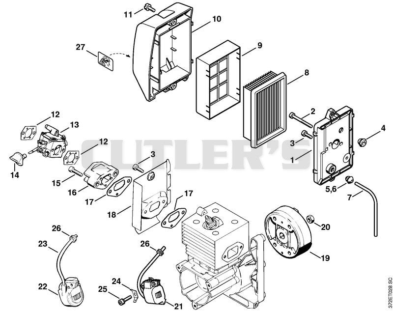 Air filter, Ignition system