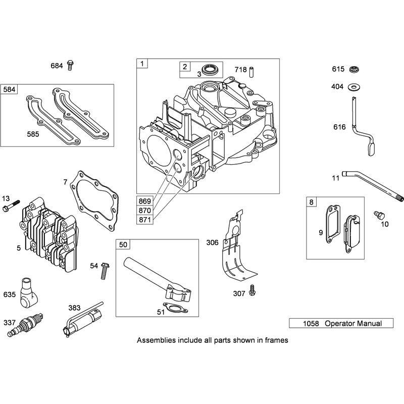 Cylinder Assembly Briggs and Stratton 126T02-0225-B1