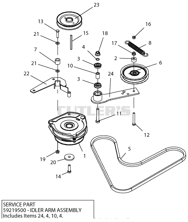 Clutch And Belt, Drive - Idler
