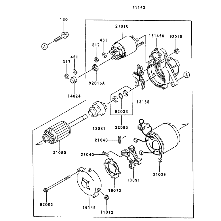 Starter Kawasaki FD750D-AS03