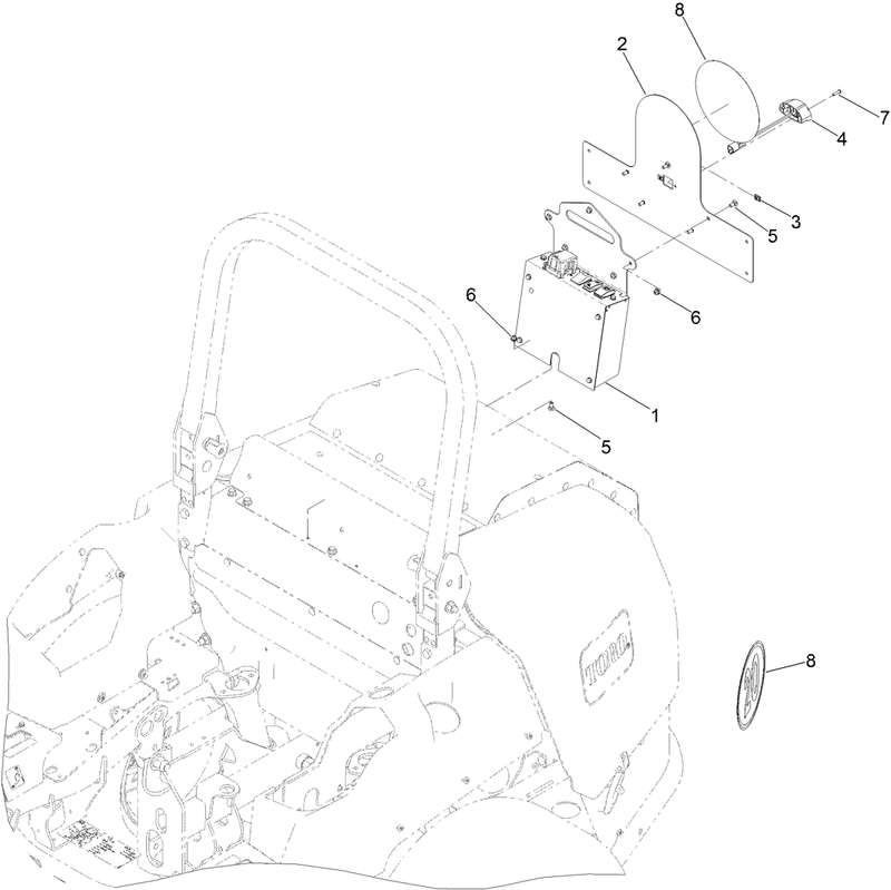 Control Panel and Speed Decal Assembly