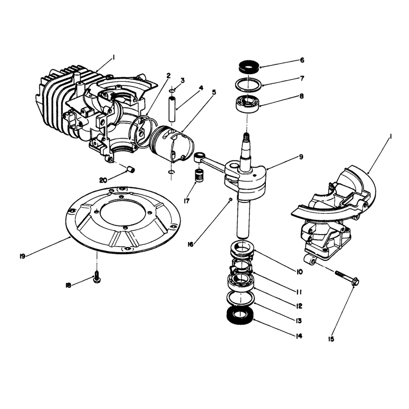 Crankshaft Assembly Model No 47pm1-3