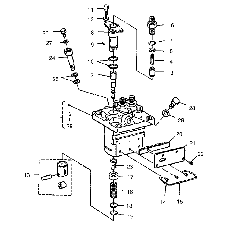 Injection Pump Component Part Assembly