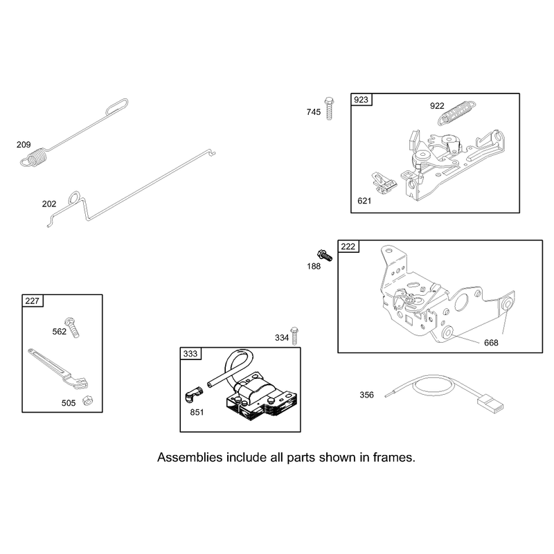 Governor Assembly Engine Briggs and Stratton Model 123K02-0114-E1