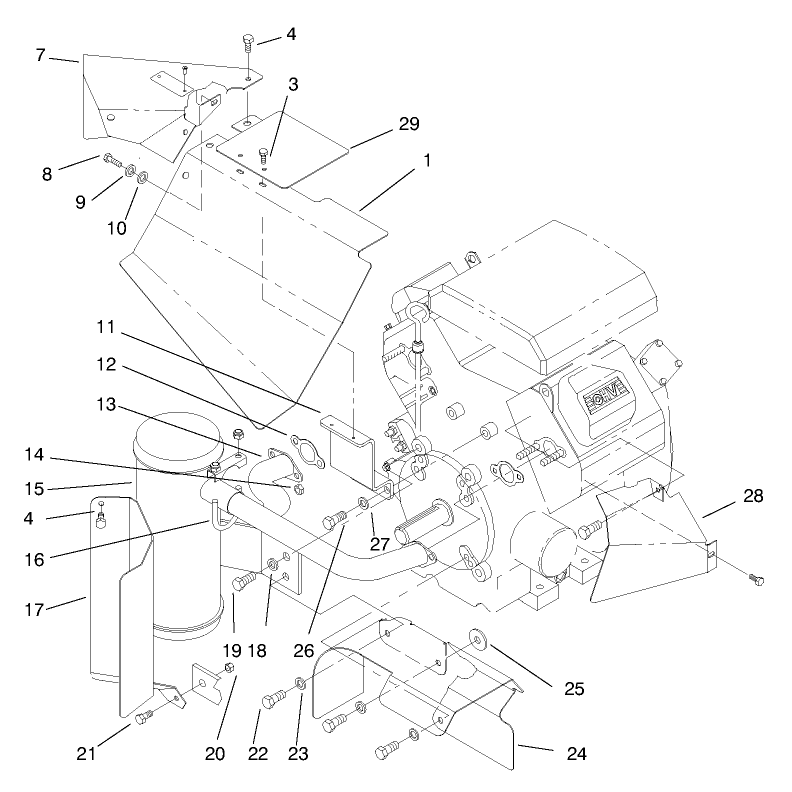 Heat Shields and Exhaust