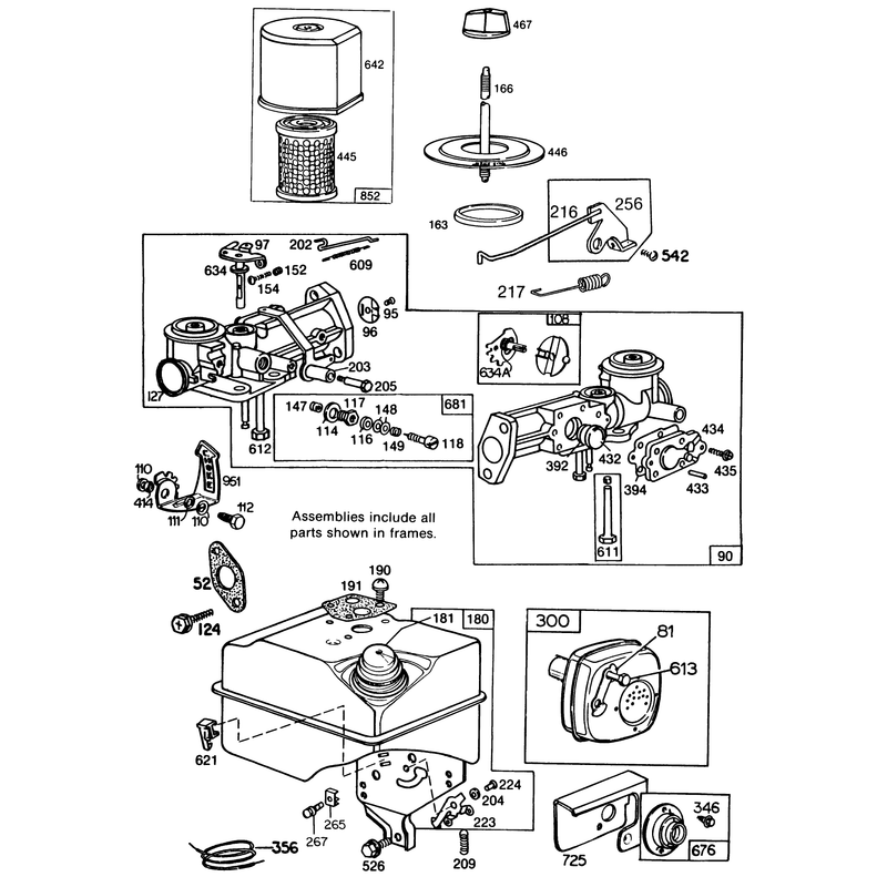 Engine Briggs and Stratton Model No 130202-1640-01 Continued