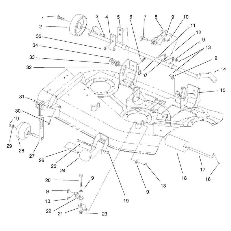 Gage Wheels And Lift Brackets Assembly
