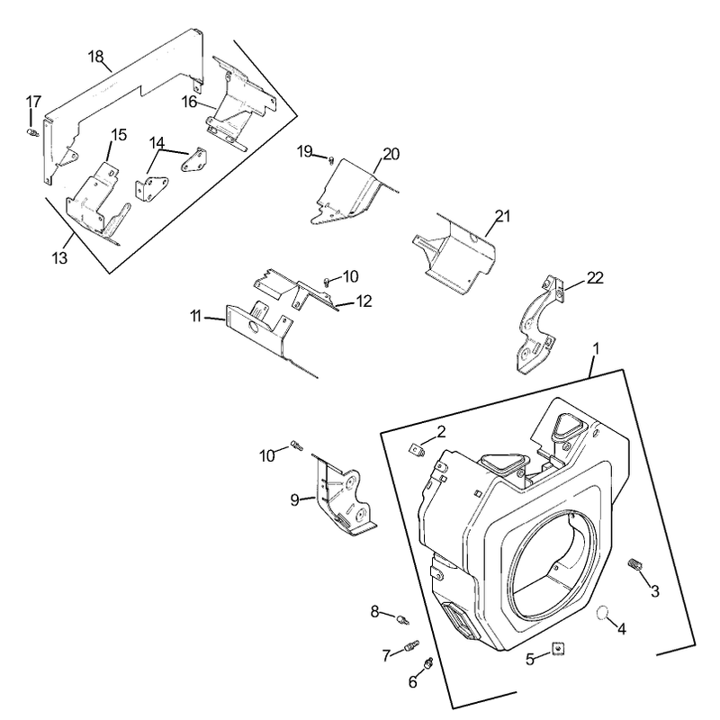Blower Housing and Baffles Assembly Kohler CH20QS-PS64677