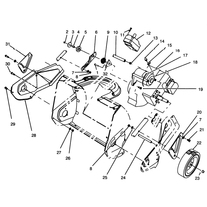 Engine & Wheel Assembly