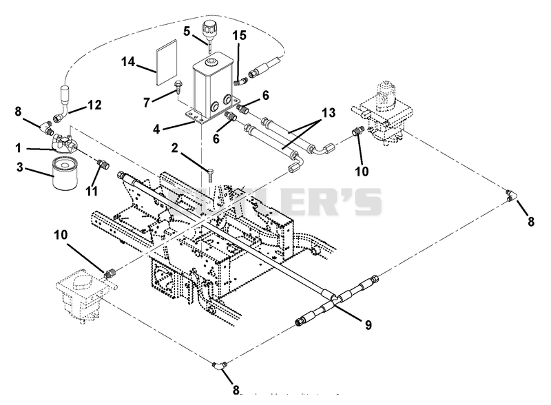 Hydraulic Tank, Filter And Pump To Tank Circuit