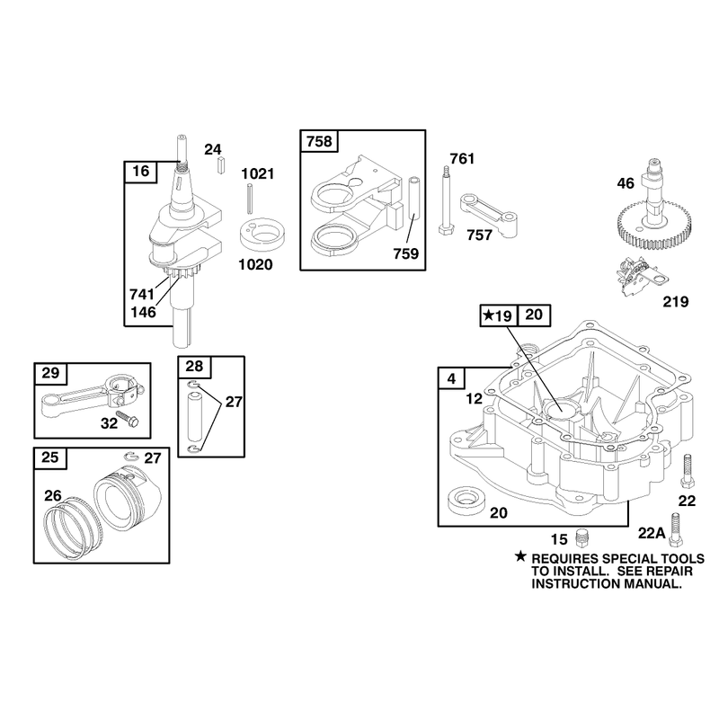 Engine Briggs and Stratton Model 195707-0421-E1