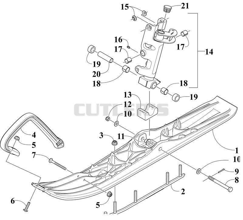 SKI AND SPINDLE ASSEMBLY [89590]
