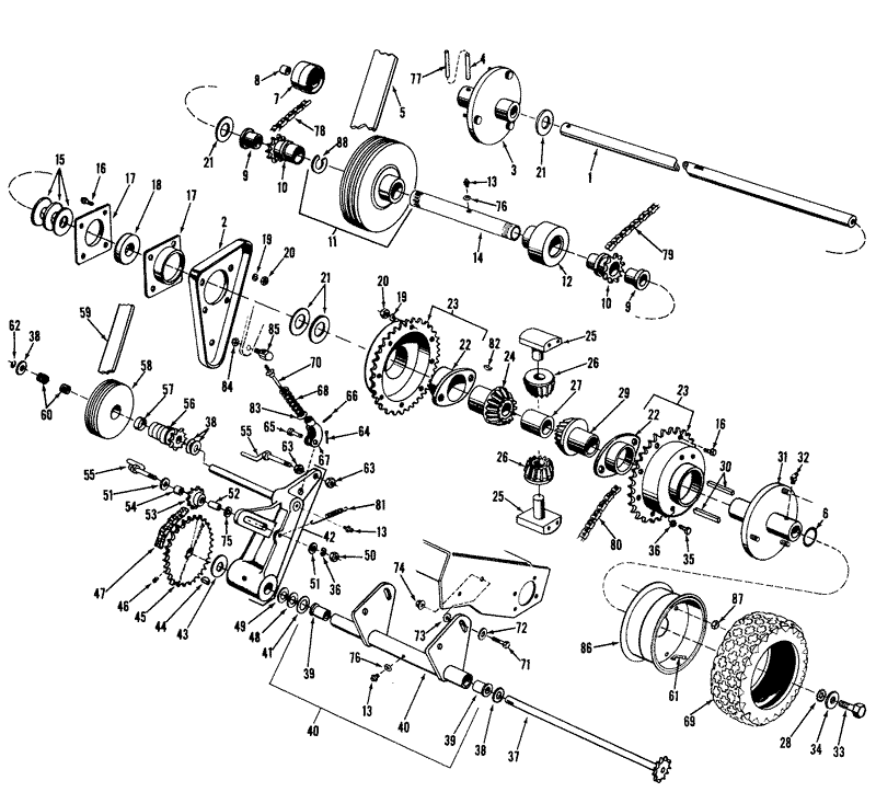 Differential And Counter Shaft Assembly Parts List