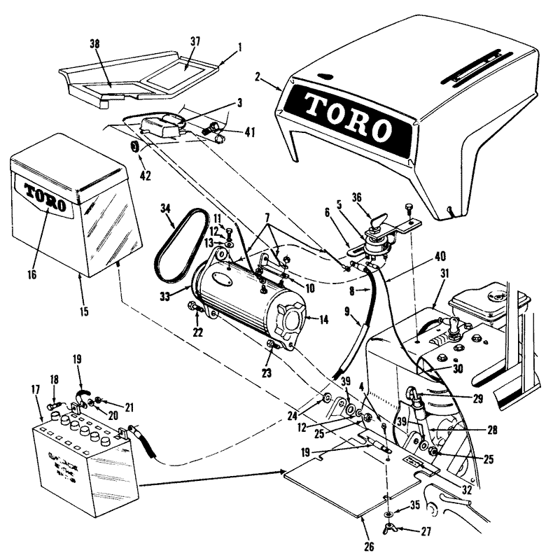 58in Professional Electrical System Assembly Parts List