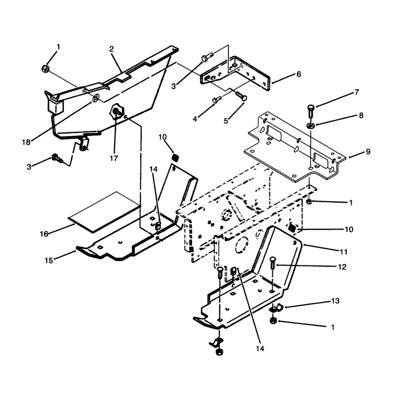 Belt Guard and Footrest Assembly