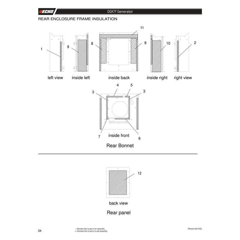 REAR ENCLOSURE FRAME INSULATION