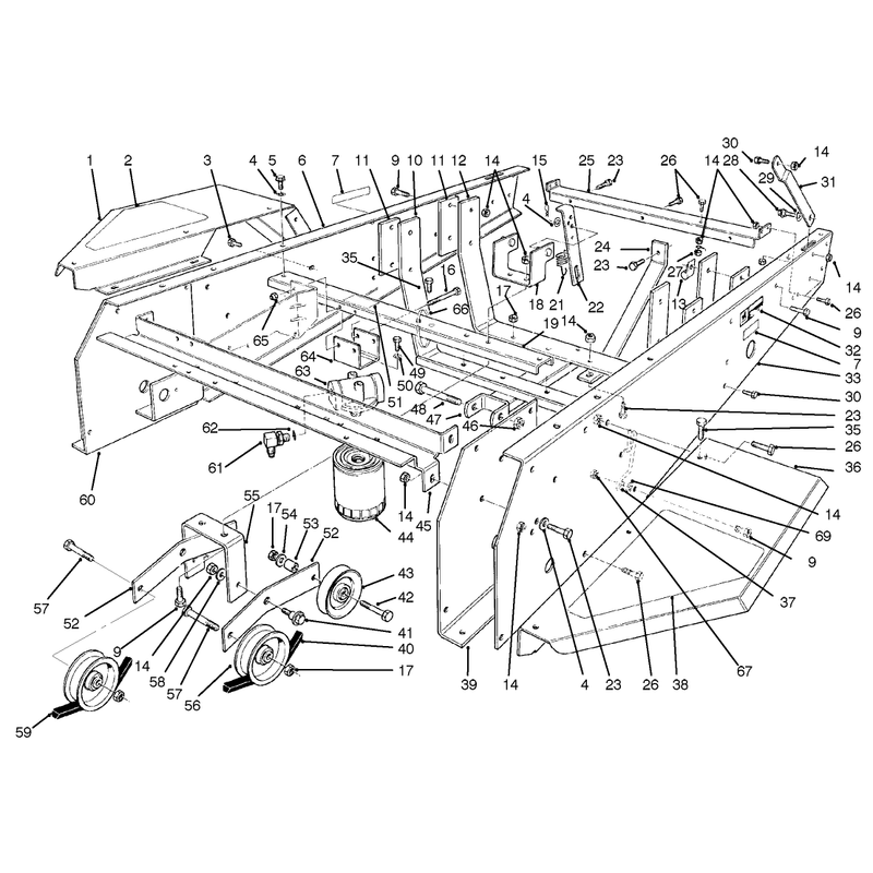 Frame and Jackshaft Assembly