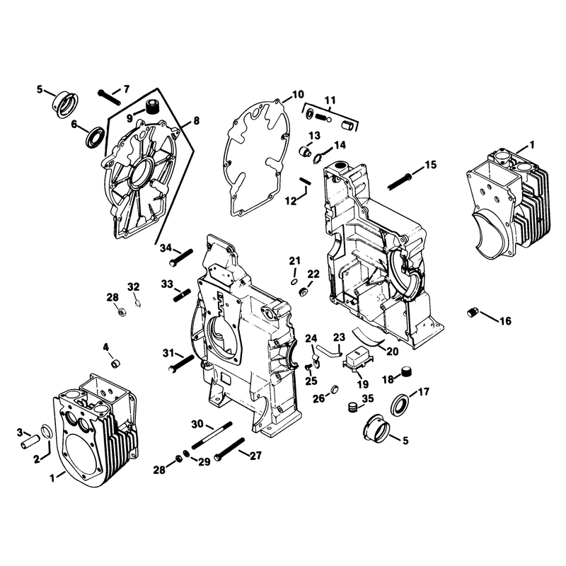 Crankcase Kohler Engine Model No Kt17qs Type No 24324 Continued