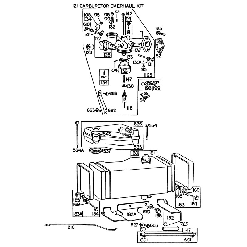 Engine Briggs & Stratton Model No. 191702-2133-01