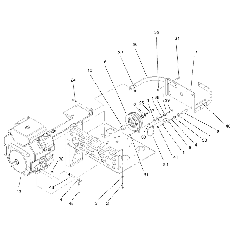 Engine and Clutch Assembly
