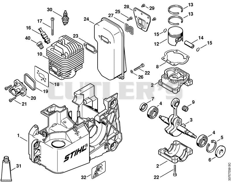 Engine housing, Cylinder