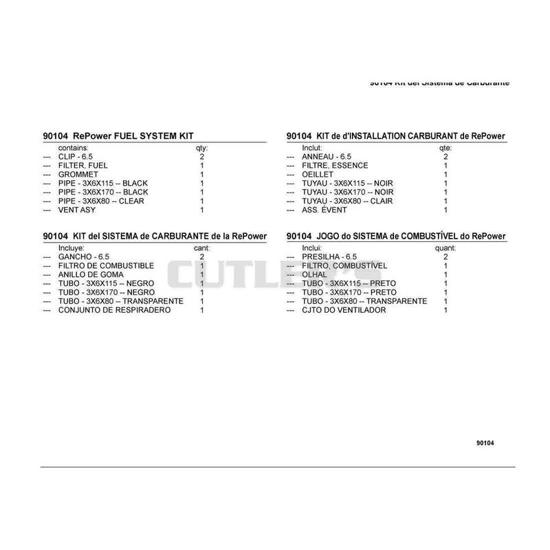 90104 RePower FUEL SYSTEM KIT