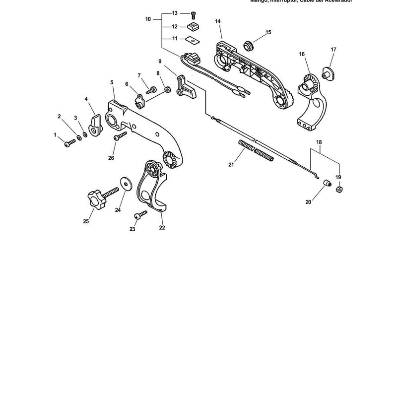 Handle, Ignition Switch,Throttle Cable