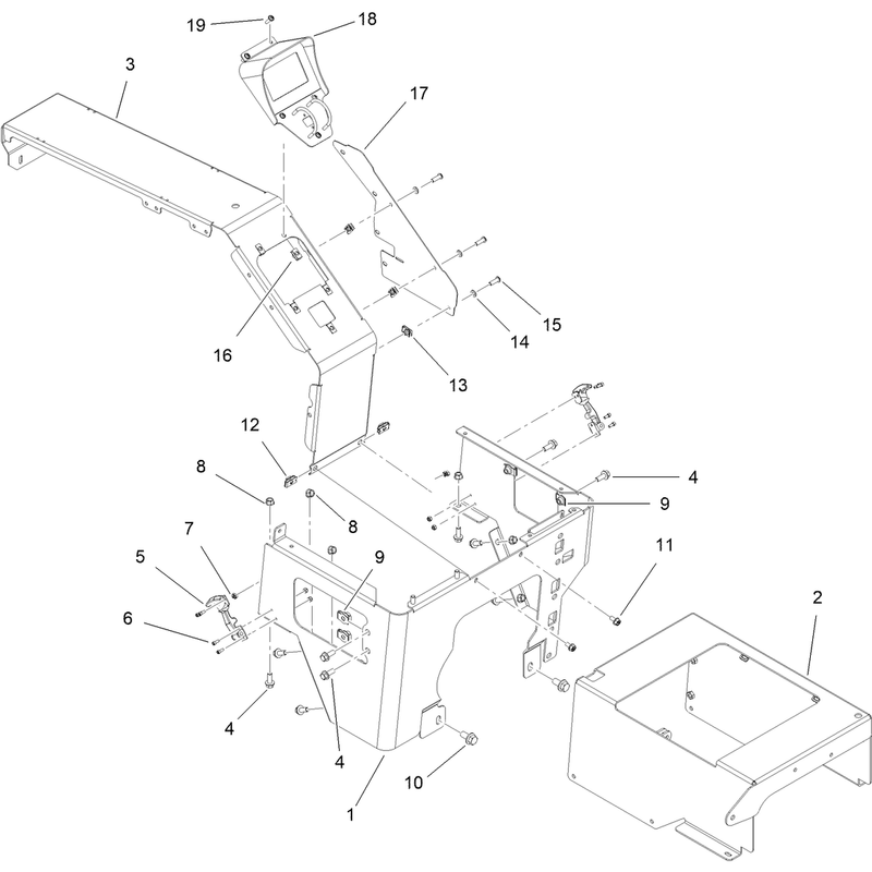 Center Console and Seat Support Assembly
